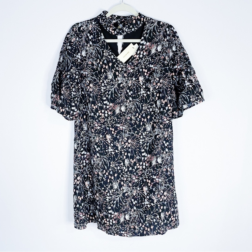 Skies are Blue - Floral Cutout Dress